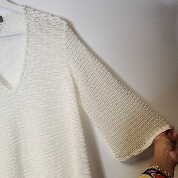 Jordan Taylor Swim Cover Up Mesh Tunic Bell Sleeve In Ivory Size M - Picture 5 of 11